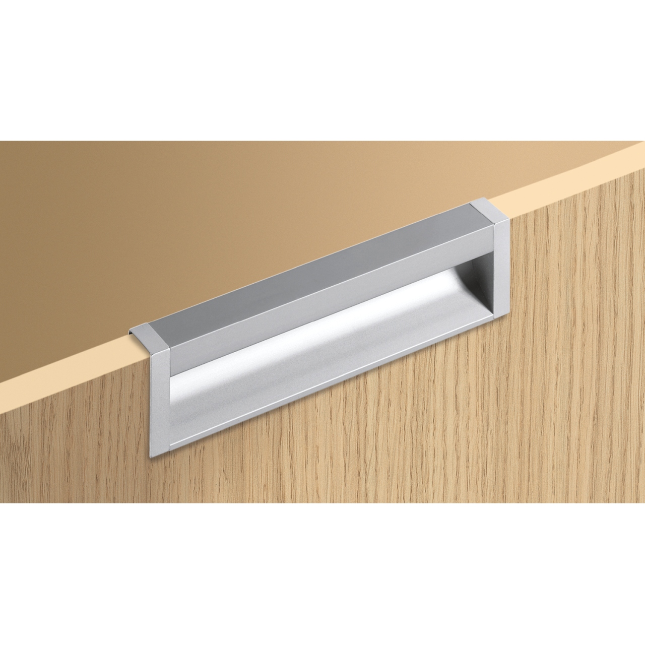 HETTICH Einsetzgriff Capris, L 1200 mm, B 21 mm, H 46 mm, Aluminium eloxiert, 9149293