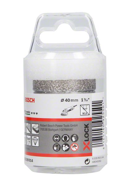 BOSCH Diamanttrockenbohrer X-LOCK Best for Ceramic Dry Speed, 40 x 35 mm