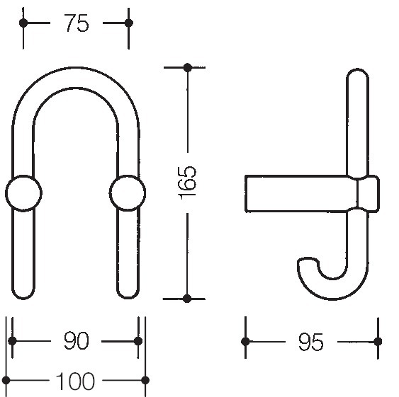 HEWI Mantelhaken 801.90, Polyamid, 801.90.033