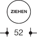 HEWI Hinweisschild ZIEHEN 711Z, Polyamid, 711Z 95