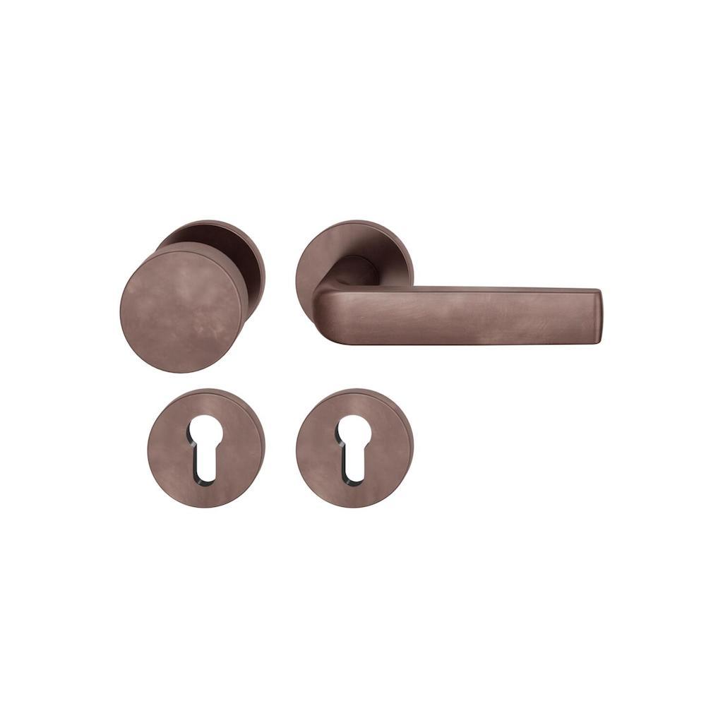 FSB Wechselgarnitur mit Rosetten 12 1267, ASL, rund, VK 8 mm, Bronze