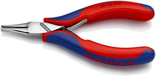 KNIPEX Elektronik-Greifzange Gesamt-L.115mm flachbreite Backen Form 1 Mehrkomp.-Hüllen