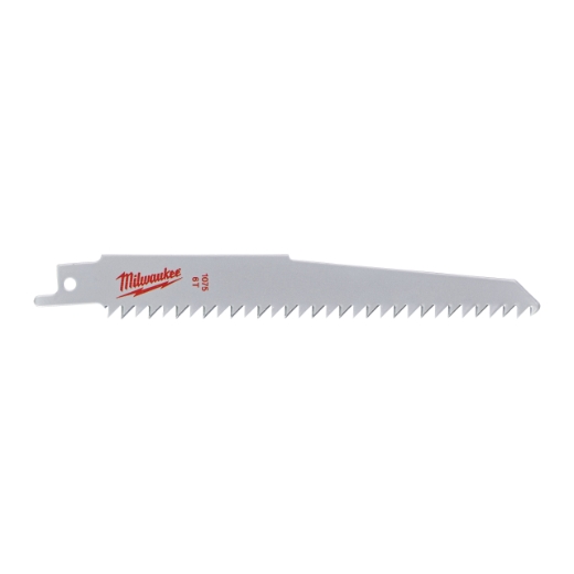MILWAUKEE 150 x 4,2 mm (6 TPI), unlackiert Säbelsägeblatt Holz - ideal für saubere Schnitte in Holz oder Baumschnitte