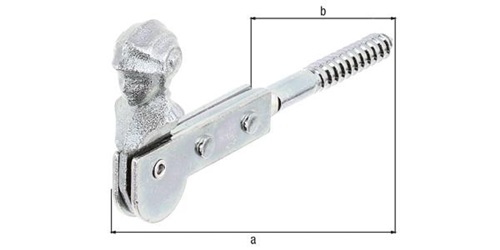 GAH Fensterladenfeststeller L.129mm STA galv.verz.d.pass.o.Anschlag GAH GAH Fensterladenfeststeller L.129mm STA galv.verz.d.pass.o.Anschlag GAH