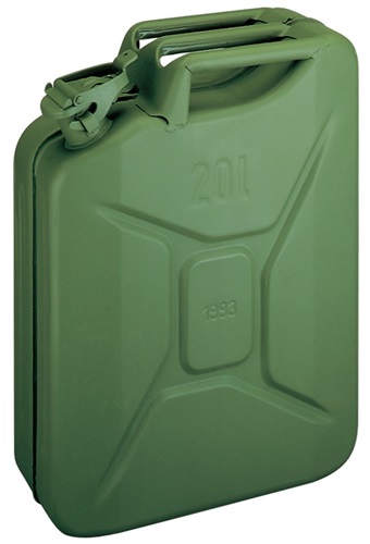 Nordwest Kraftstoffkanister 10l Olivgrün RAL 6003 Stahlbl.0,9mm L345xB165xH275mm VALPRO