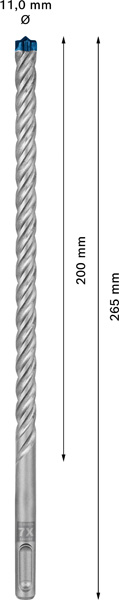 BOSCH EXPERT SDS plus-7X Hammerbohrer, 11 x 200 x 265 mm. Für Bohrhämmer