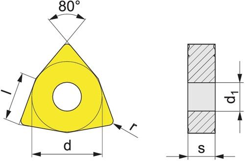 TECWERK Wendeschneidplatte WNMG080404L-HP UNI35 li.TECWERK