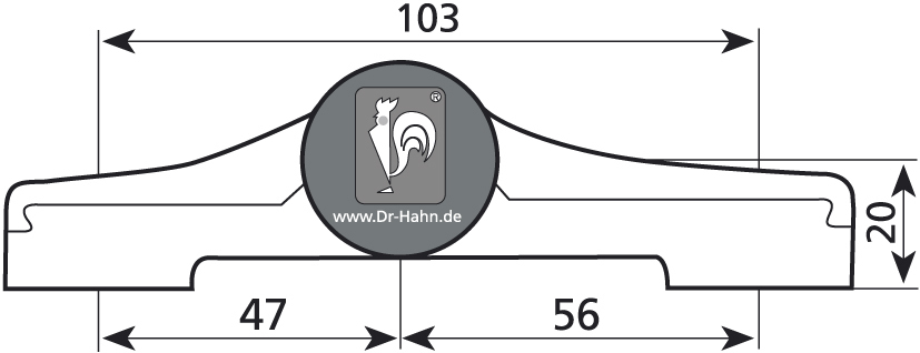 DR. HAHN Aufschraubband Türband 4 AT M921, 2-teilig