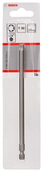 BOSCH Schrauberbit Extra-Hart T30, 152 mm, 1er-Pack