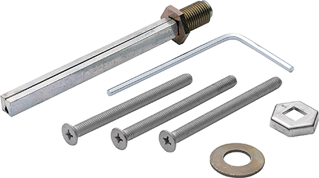 HOPPE® Befestigungsset für Schutz-Wechselgarnituren ES1 (Knopf/Griff), VK 8 mm, DIN 965, Stiftlänge , Türdrücker, Haustür