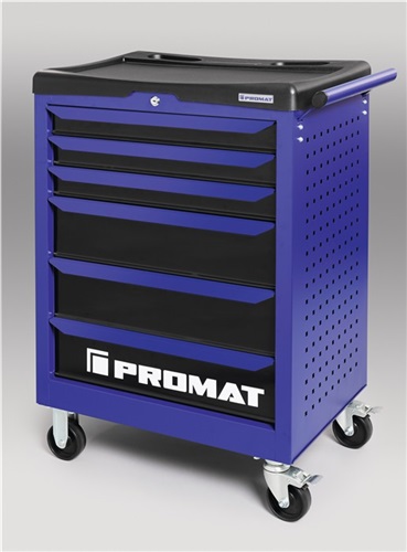 PROMAT Wkz.wagen TREND B755xT465xH1030mm 300 kg 6 Schubl.unbestückt Stahlbl.PROMAT