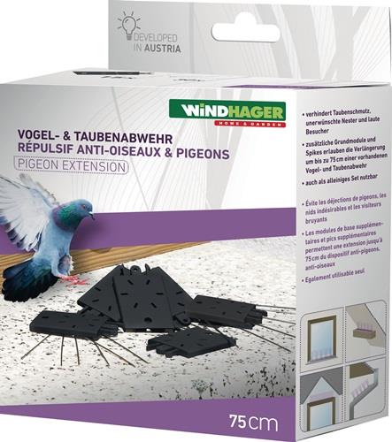 WINDHAGER Vogel- u.Taubenabwehr Schutz b.75 cm,30 Spikes Ku.WINDHAGER