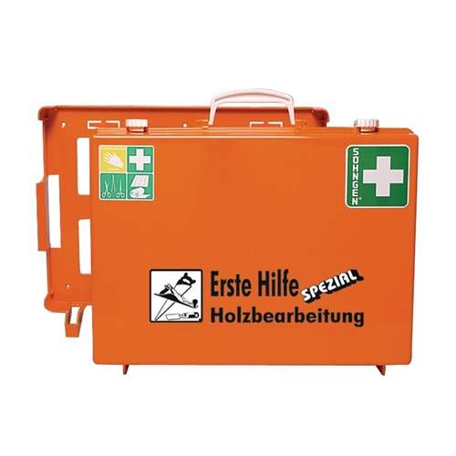 SÖHNGEN Erste Hilfe Koffer Beruf SPEZIAL Holzbearbeitung B400xH300xT150ca.mm orange