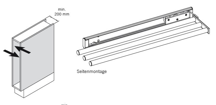 Handtuch-Auszug-2-Armig, Länge: 465mm Vauth Sagel