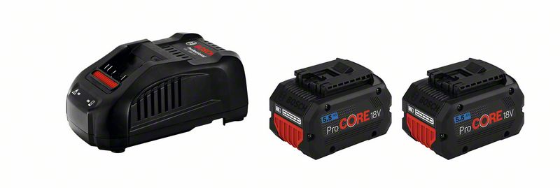 BOSCH Starter-Set 2 x ProCORE18V 5.5Ah + GAL 1880 CV