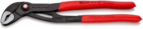 KNIPEX Wasserpumpenzange Cobra® L.300mm Spann-W.60mm pol.Ku.-Überzug Quick Set KNIPEX