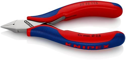 KNIPEX Elektronikseitenschneider L.115mm Form 4 Facette ja,kl.2K-Hülle