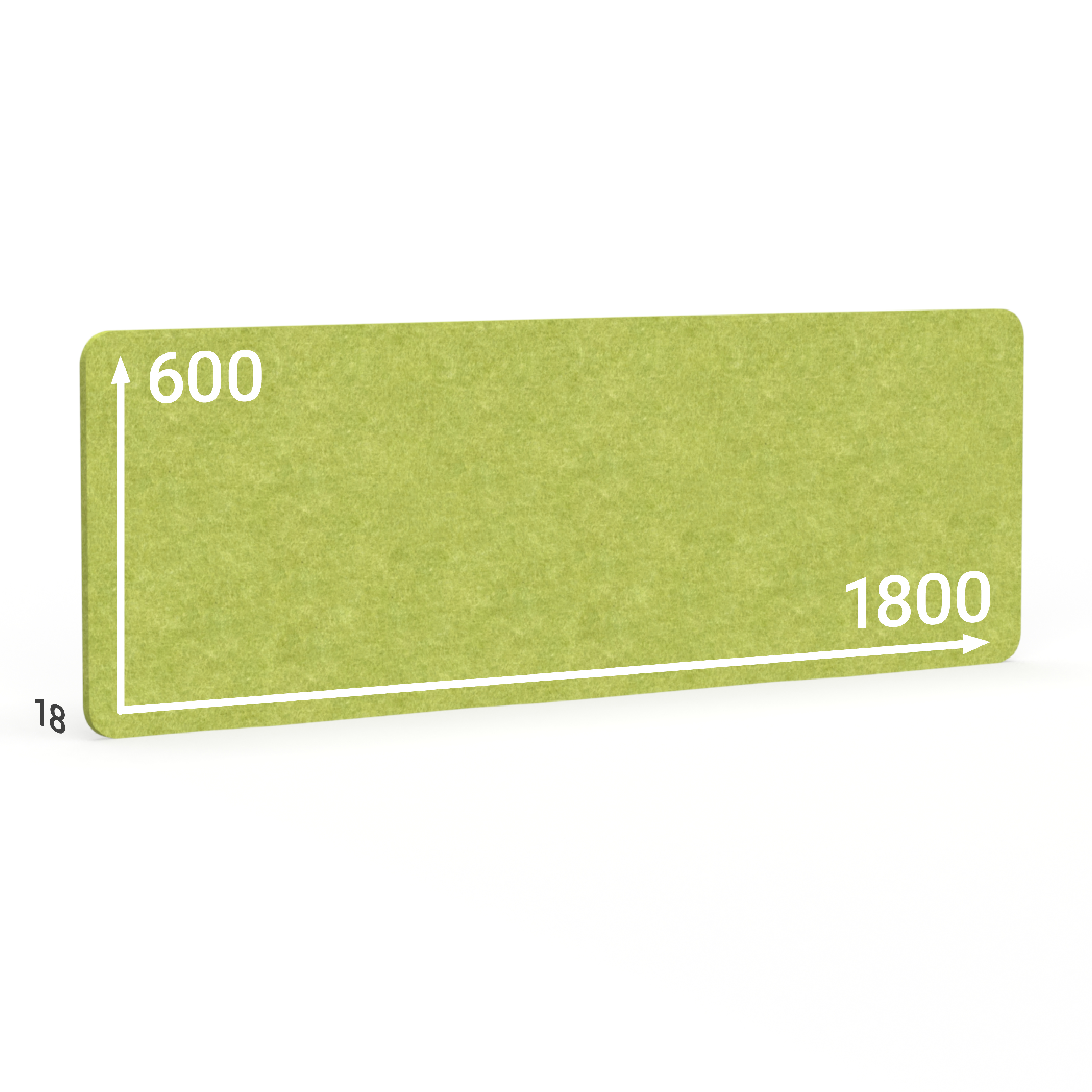 BMB AKUSTIX Vario, HxBxS: 600x1800x18 mm, Hellgrün, AV37