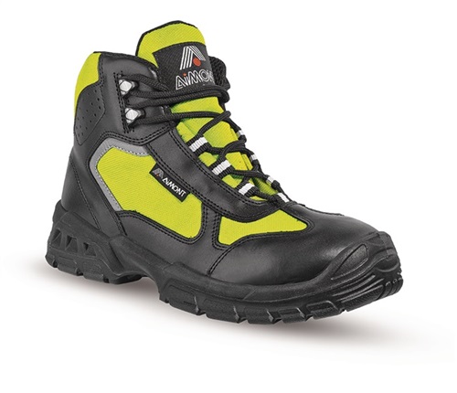 Sicherheitsstiefel Angel schwarz/grün Leder S3 SRC EN20345 Aimont