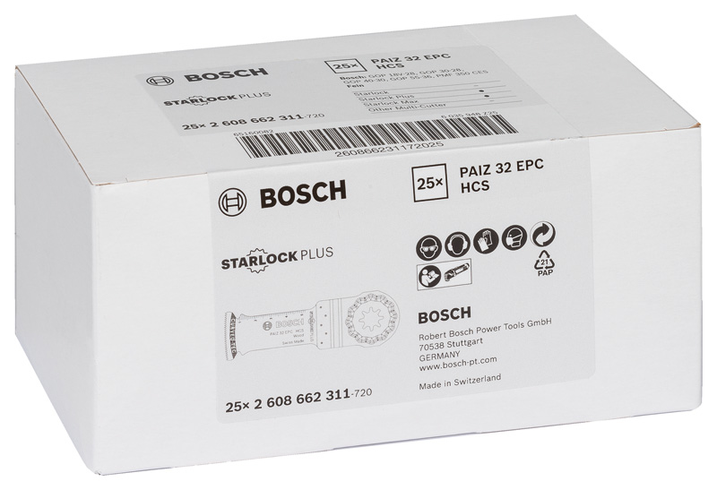 BOSCH HCS Tauchsägeblatt PAIZ 32 EPC Wood, 60 x 32 mm
