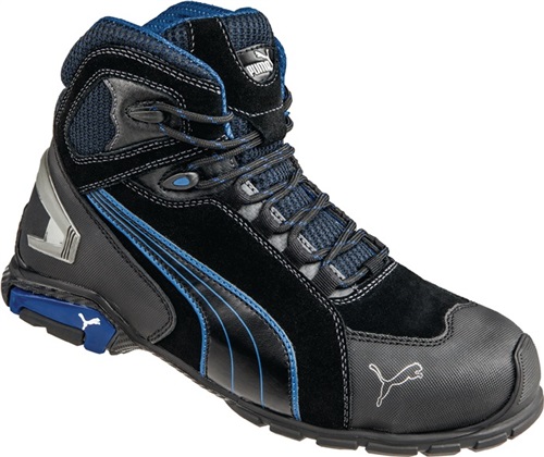 PUMA Sicherheitsstiefel Rio Black Mid Gr.45 schwarz/blau S3L FO SR DIN EN20345