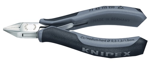 KNIPEX Elektronikseitenschneider L.115mm Form 4 Facette nein spiegelpol.KNIPEX