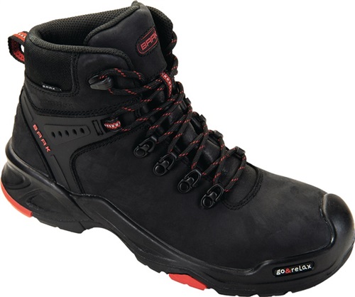 BAAK Sicherheitsstiefel Bailey Gr.44 schwarz/rot Leder S3 SRC HRO WR EN20345