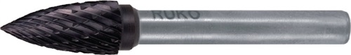 RUKO Frässtift SPG D.16mm Kopf-L.25mm Schaft-D.6mm HM TiCN Verz.KVZ 4 RUKO
