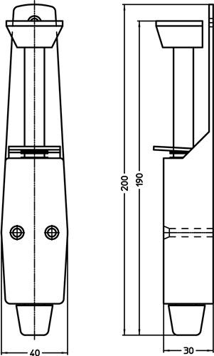 DANNERT Türfeststeller 90/1 LM weiß Hubh.30mm Türmontage FRIDAVO