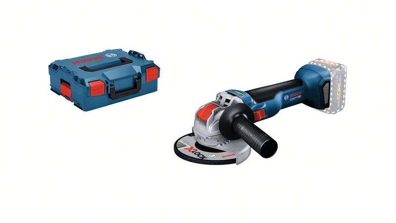 BOSCH Akku-Winkelschleifer GWX 18V-10 mit X-LOCK, Solo Version, L-BOXX