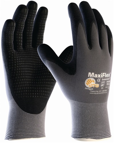 ATG Handschuhe MaxiFlex Endurance 34-844 Gr.8 grau/schwarz Nyl.m.Nitril EN388 Kat.II