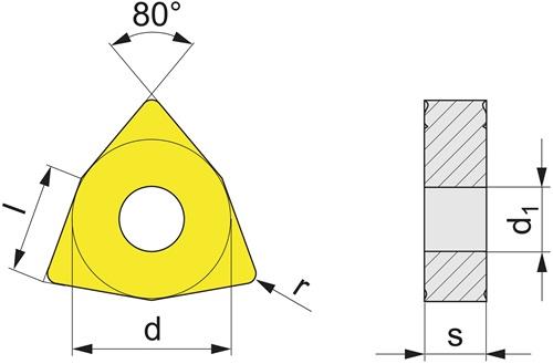 TECWERK Wendeschneidplatte WNMG080404-F PMK10 Bearb.Schlicht TECWERK