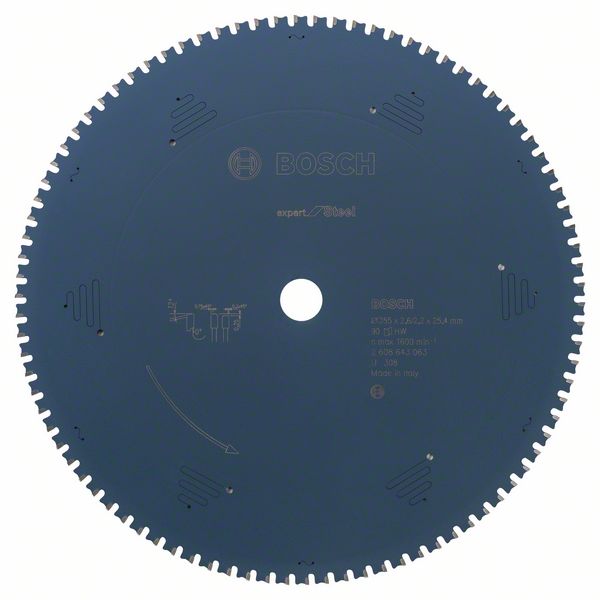 BOSCH Kreissägeblatt Expert for Steel, 355 x 25,4 x 2,6 mm, 90