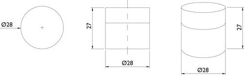 TECWERK Wandtürpuffer Gum.schwarz L.12mm TECWERK