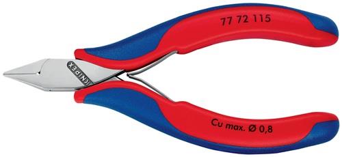 KNIPEX Elektronikseitenschneider L.115mm Form 4 Facette ja,kl.2K-Hülle