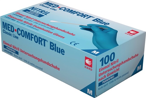 Einweghandschuhe Med Comfort Blue AMPRI