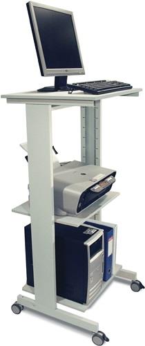 Nordwest PC-Arbeitstisch H1180xB600xT500mm lichtgrau fahrbar