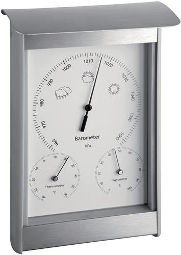 TFA Wetterstation H215xB145xT70mm silber/weiß Alu/KU f.innen/außen TFA