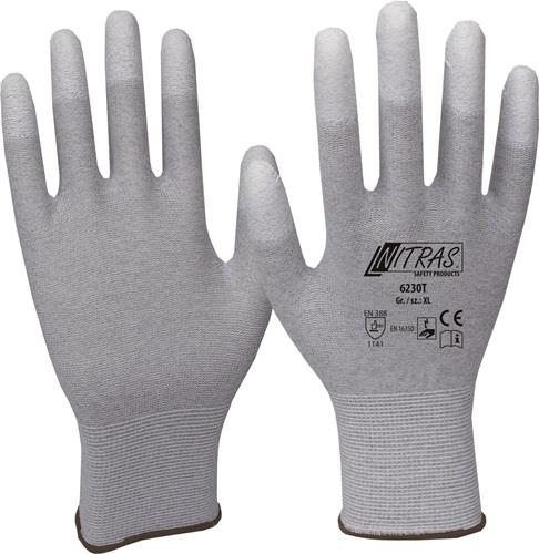 NITRAS Handschuhe Gr.10 grau/weiß EN 388,EN 16350 PSA II