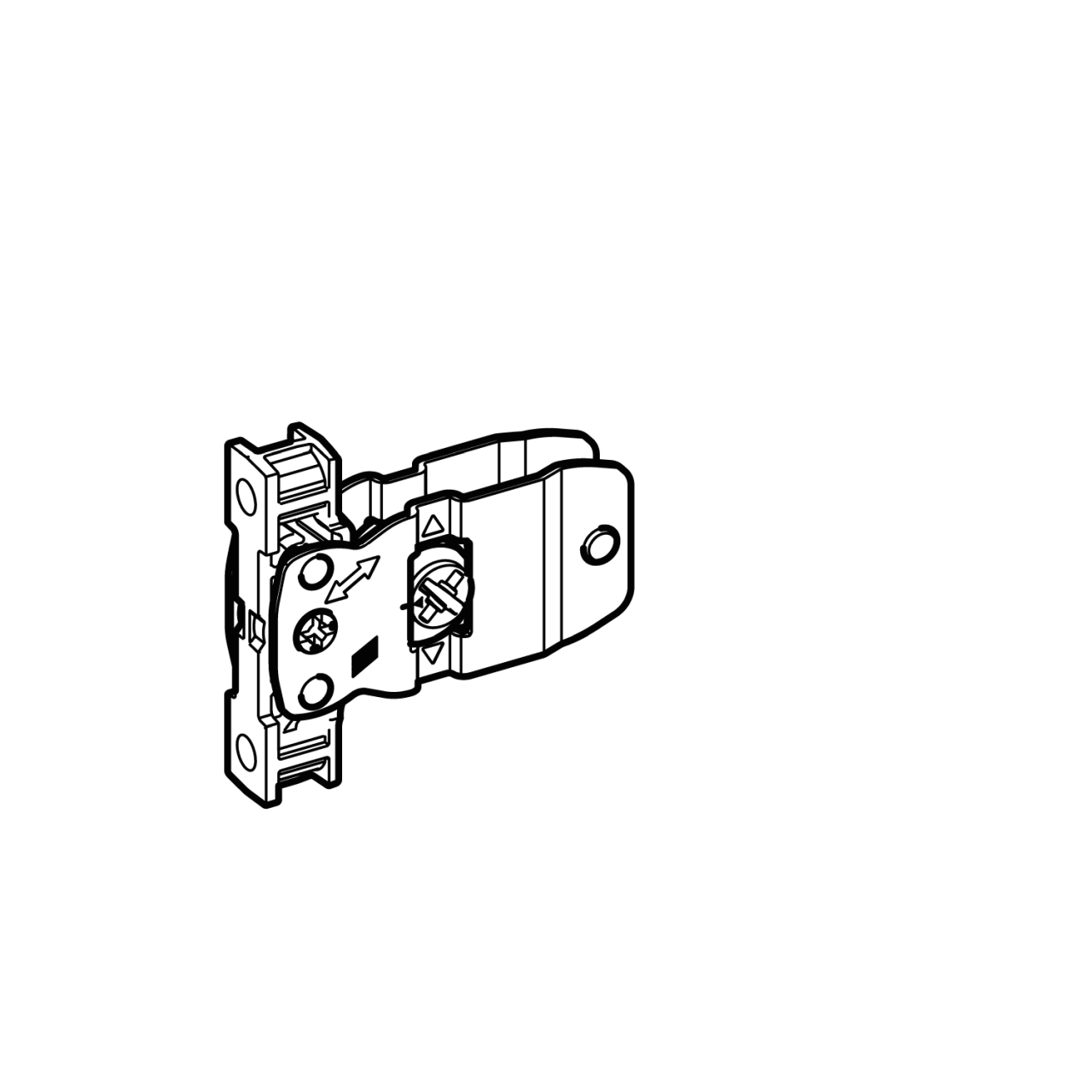 HETTICH AvanTech YOU Frontbefestigung für Zarge, Höhe 101 mm, zum Anschrauben, 9255835