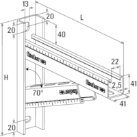 FISCHER Auslegerkonsole Massiv FCA M 41 - 400