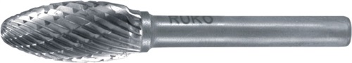 RUKO Frässtift FLH D.12mm Kopf-L.32mm Schaft-D.6mm HM Verz.KVZ 4 RUKO