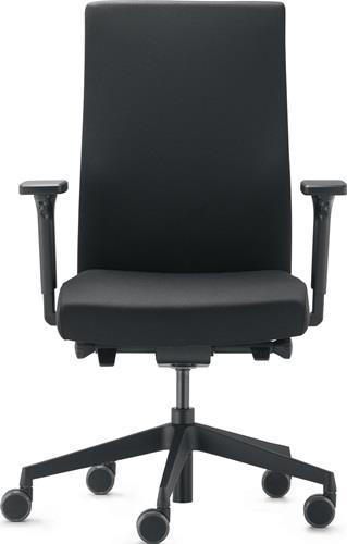 TREND OFFICE Bürodrehstuhl m.Synchr.-Techn.schwarz 410-520mm m.Lehnen Trgf.110kg TREND OFFICE