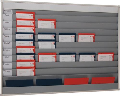 EICHNER Planungstafel H1282xB1580xT78mm 10 Schienen grau