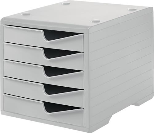 STYRO Ablagebox 5 Schubl.grau/grau Polystyrol H255xB270xT340mm STYRO