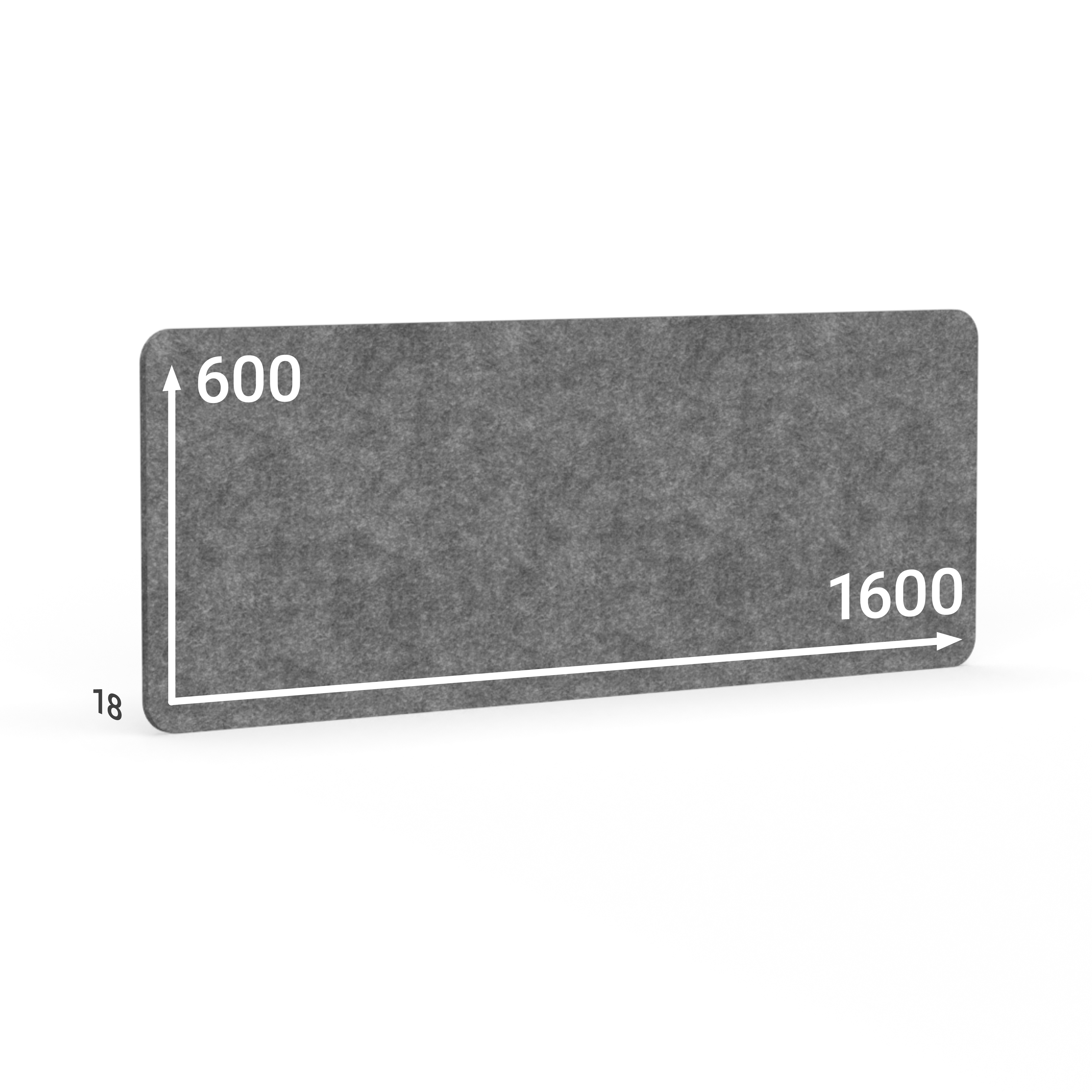 BMB AKUSTIX Vario, HxBxS: 600x1600x18 mm, Grau, AV18