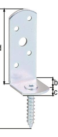GAH Flechtzaunhalter 115x31,5x30x75mm galv.verz.d.pass.L-Form GAH