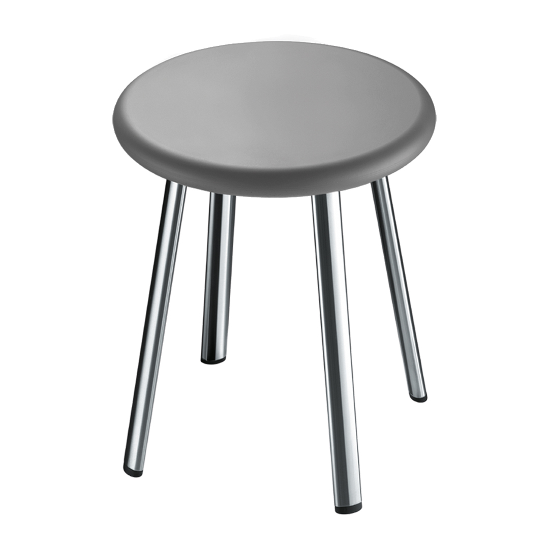 KWS Standhocker mit drehbarer Sitzfläche Edelstahl matt