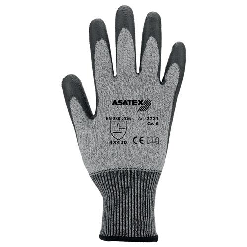 ASATEX Schnittschutzhandschuhe Gr.8 graumeliert/schwarz EN 388 PSA II 10 PA ASATEX