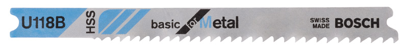 BOSCH Stichsägeblatt U 118 B Basic for Metal, 3er-Pack